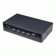 Commutateur KVM DisplayPort 4 ports StarTech, 4K 60Hz, conforme TAA - P4AD122-KVM-SWITCH