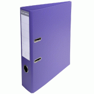Exacompta Lot de 10 Classeur à levier A4, dos 70mm, recouvert PVC, coloris violine - violet 53757E