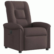 Fauteuil inclinable électrique Marron foncé Tissu Modèle Vermelis - 8721102962219