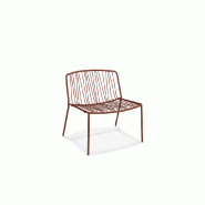 Fauteuil outdoor en métal BRIS - brique