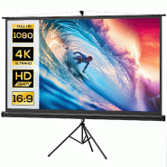 Helloshop26 - Écran de projection trépied 235.8 x 136 cm cinéma et présentation format 16:9 salon bureau moderne en plastique noir - noir métal 3 Helloshop26 - Écran de projection trépied 235.8 x 136 cm cinéma et présentation format 16:9 salon bureau moderne en plastique noir - noir métal 3