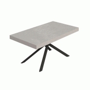 Itamoby Table Extensible Niket Cashmere 160/244X80 Cm Avec Pieds Anthracite - gris 8050598058244