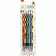 Maped - 6 Crayons Graphite Black'Peps Harry Potter HB avec Embout Gomme - Lot de 6 pour Dessin - 3154148517016