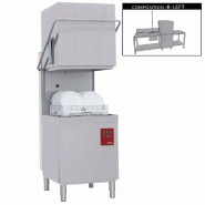 Pack lave-vaisselle à capot panier 500x500 avec une table d'en... - PDXE8/6/B-S_0