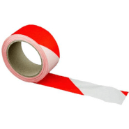 Ruban de rubalise - blanc/rouge - 5cmx100m Ruban de rubalise - blanc/rouge - 5cmx100m