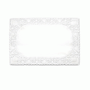 Sabert Dentelles papier blanc économiques menu rectangles 20 x 30 cm (2000 unités) - blanc papier 50002030