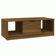 VidaXL Table basse chêne marron 102x50x36 cm bois d'ingénierie Modèle Sirius Vision Plus - 817080XL