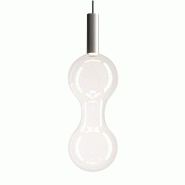 Zafferano Suspension Sfer'Otto en aluminium et verre borosilicaté, LED TRIAC 8W, 3000K, design modulaire pour intérieurs haut de gamme - gris 805894