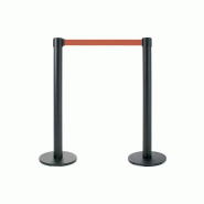 Ensemble de 2 poteaux de guidage avec ruban séparateur pour file d'attente Ensemble de 2 poteaux de guidage avec ruban séparateur pour file d'attente