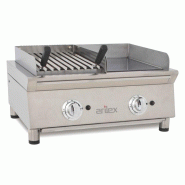 Arilex Frytops gas 35 cm steel 15 mm hard chrome + Gas barbecue 35 cm Line 600 70FRYGCBN - 70FRYGCBN