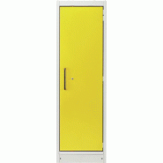 Armoire anti-feu PROline 6/20 F90, 1 porte droite jaune, 5 tiroirs - CEMO - 12029