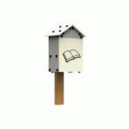 Boîte à Livres Crapaud - Promotion de la lecture - Bois traité autoclave classe IV et polyéthylène - 0,6 x 0,39 x 1,37 m - 40 kg Boîte à Livres Crapaud - Promotion de la lecture - Bois traité autoclave classe IV et polyéthylène - 0,6 x 0,39 x 1,37 m - 40 kg