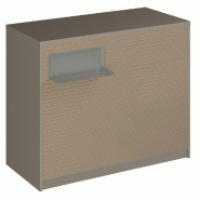Comptoir Vertigo H T01nat. Spl.Gauche L120cm 2tabl.Couliss.4tab.Amovib-taupe