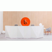 Grande banque d'accueil lumineuse Alpa - MDD - Gris brillant, Droite_0