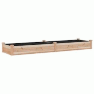 Helloshop26 - Jardinière bac lit surélevé plantes fleurs terrasse jardin de jardin doublure 240 x 60 x 25 cm bois massif sapin 02_0039847 - 3000218 Helloshop26 - Jardinière bac lit surélevé plantes fleurs terrasse jardin de jardin doublure 240 x 60 x 25 cm bois massif sapin 02_0039847 - 3000218