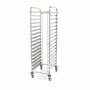 Maxima Chariot à plateaux - boulangerie - s'adapte à 16 plateaux (60 x 40c m) - excl plateaux – 47.2 × 66 × 170.6 cm - AKS-09300548