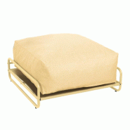 Pouf pour salon de jardin modulable avec structure jaune clair - jaune polyester 115367
