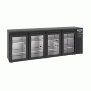 Réfrigérateur de bar noir 4 portes en verre - P7489.5295