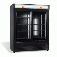 Réfrigérateur professionnel Noir avec portes coulissantes en verres Combisteel -  7455.1398 - noir 7455.1398