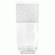 Sachet confiseur dentelle blanche 14x30.5cm avec fond carton - par 100
