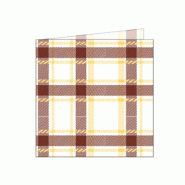 Serviette intissé écossais marron effet tissu 40x40cm - par 600