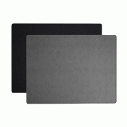 Stil Casa, set de 12 sets de table bicolores, polyuréthane contrecollé cousu, 41xh. 31 cm, finition dollar couleur gris/noir. - TOV-D-GB Stil Casa, set de 12 sets de table bicolores, polyuréthane contrecollé cousu, 41xh. 31 cm, finition dollar couleur gris/noir. - TOV-D-GB