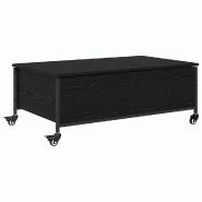 VidaXL Table basse Chêne noir 91 x 55 x 32 cm Bois d'ingénierie Modèle Helios Vision - 883003