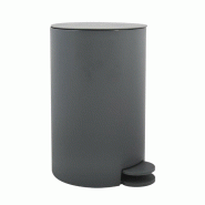 WellHome - Poubelle à pédale de 3L de couleur Anthracite Ø14,5x27cm - Osa-ki - noir plastique polypropylène WH17075