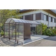 Abri vélos Vision sécurisé - modulable en plusieurs longueurs avec finitions personnalisables