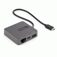 Adaptateur mulitport USB-C - Cble intégré de 29 cm - USB 3.1 Gen 2 - 10 Gbps - HDMI et VGA