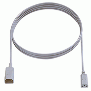 BACHMANN Câble prolongateur H05VV-F 3G1,0mm², C14 / C13 , gris, 1 m