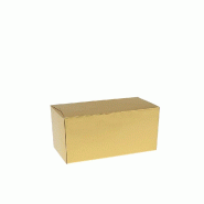 Ballotin pour chocolats couleur or intérieur blanc - 500g 14,5x7,5x7cm - par 50