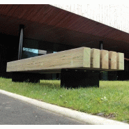 Banquette KASTEL bois et acier galva