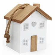 Bloc-porte en MDF Maison 12 x 8.5 x 13 cm blanc Sil - blanc 3700866350062 Bloc-porte en MDF Maison 12 x 8.5 x 13 cm blanc Sil - blanc 3700866350062