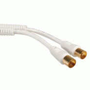 Câble d'antenne TV >100dB M/F, blanc, 10,0m_0