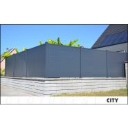 City - clôture en aluminium - bredok - pleines ou avec des barreaux