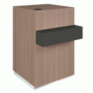 Comptoir Cage noyer repose sac noir 1 tiroir 1 tablette 60x60/76x93cm