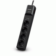CyberPower P0420SUD0-DE Parafoudre noir, 4 sorties AC, 200-250 V, 1,8 m - noir P0420SUD0-DE
