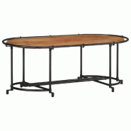 Décoshop26 - Table basse de salon design industriel 110 x 55 x 40 cm bois massif d'acacia marron et fer DEC036998 - marron Bois massif 3000263039707