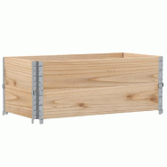 Helloshop26 - Jardinière bac lit surélevé plantes fleurs terrasse jardin 100 x 50 cm bois de pin massif marron 02_0037279 - marron métal 3000213830057