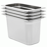 Helloshop26 - Lot de 4 récipients gastronorm empilables 325 x 176 x 200 mm pratique pour cuisine en acier inoxydable argenté 02_0045994 - argenté i Helloshop26 - Lot de 4 récipients gastronorm empilables 325 x 176 x 200 mm pratique pour cuisine en acier inoxydable argenté 02_0045994 - argenté i