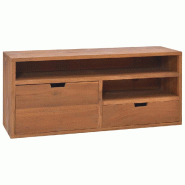 Helloshop26 - Meuble TV multimédia étagère télévision buffet téléviseur salle à manger salon chambre 90 x 30 x 40 cm bois de teck 02_0026336 -
