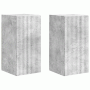Helloshop26 - Meuble TV mural moderne fonctionnel et design 30 x 31 x 60 cm en bois d'ingénierie béton 02_0054956 - Bois massif 3000238740546