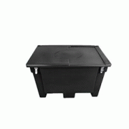 PLAST'UP ROTOMOULAGE Coffre de rangement 300l + grenouillères - NOIR - noir 0733968141774