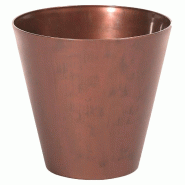 Prosperplast - Pot TUBUS CORTEN 28,5 L - 40x40x37,3 cm, coloris Cuivre - cuivre plastique polypropylène ZA4005