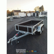 Remorque LIDER côtés bois - 2 essieux - PTAC 750kg - 250 x 132 cm - Référence SARIS_WOODY_BT75