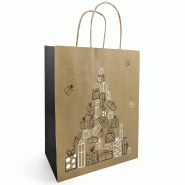 Sac kraft Festivity 26+12X32 cm - par 50