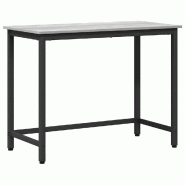 Table Gris Sonoma 80 x 50 x 76,5 cm Bois d'ingénierie et acier Modèle Ventura Élite - 8721288936356