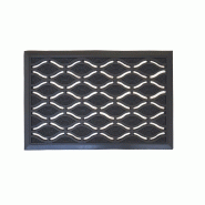 Tapis paillasson caoutchouc noir 60 x 40 x 1.2cm