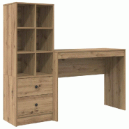 VidaXL Bureau avec tiroir 2 pcs Chêne artisanal Modèle Titan Soleil Élite - 3337336